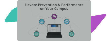 A laptop computer with the Vector Training, K12 platform and different platform features.